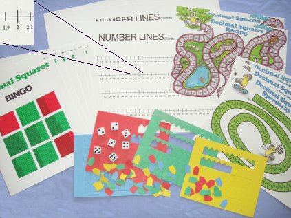 Decimal Squares� Activity Mats, Dice and Game Markers